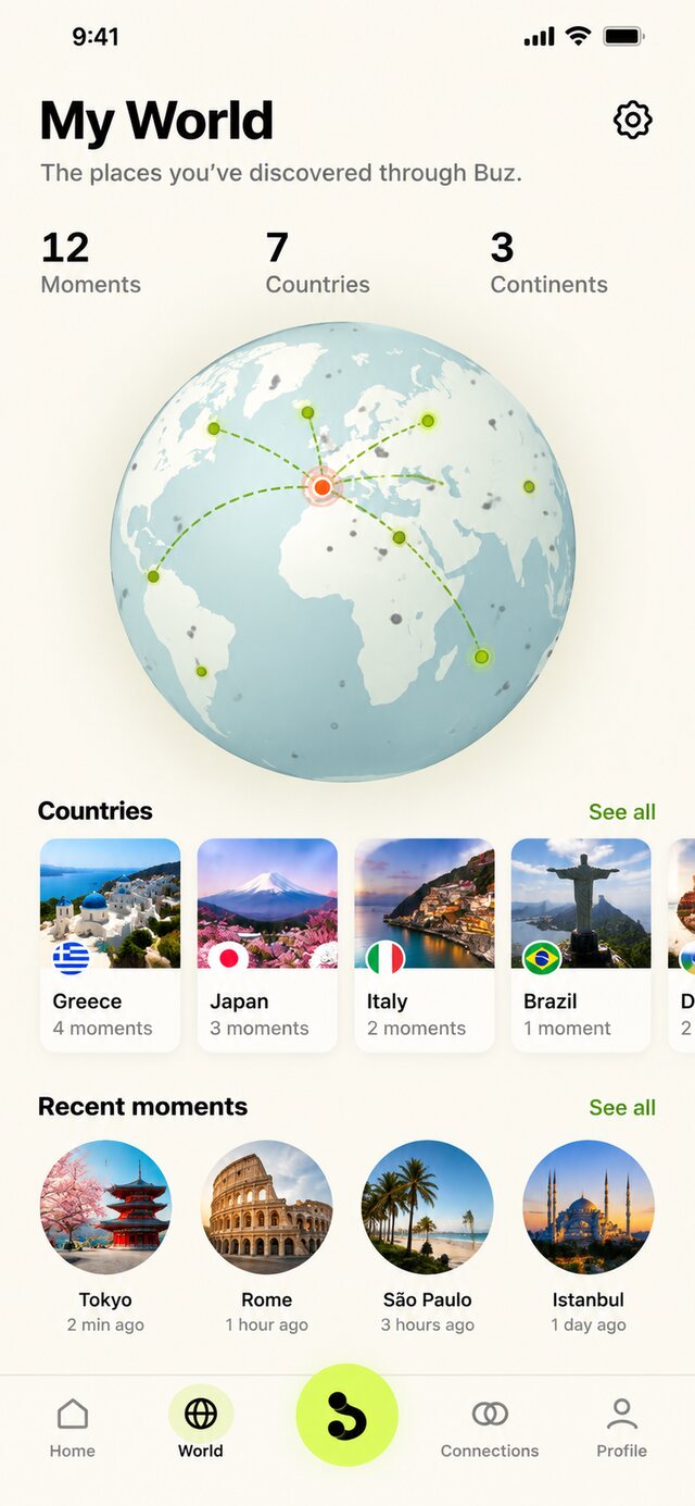 My World: 12 moments, 7 countries, 3 continents on the globe